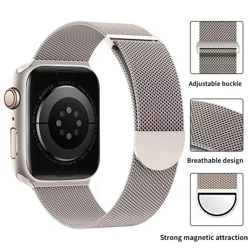 Apple Watch Milanese Loop Strap – Stylish & Secure | Abhi Khariden!