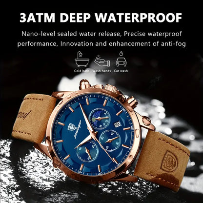 Poedagar Luminous Men's Quartz Watch - Trendy, Calendar, Gift Choice