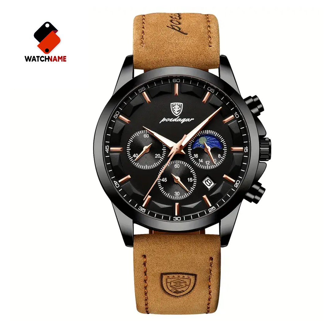 Poedagar Luminous Men's Quartz Watch - Trendy, Calendar, Gift Choice